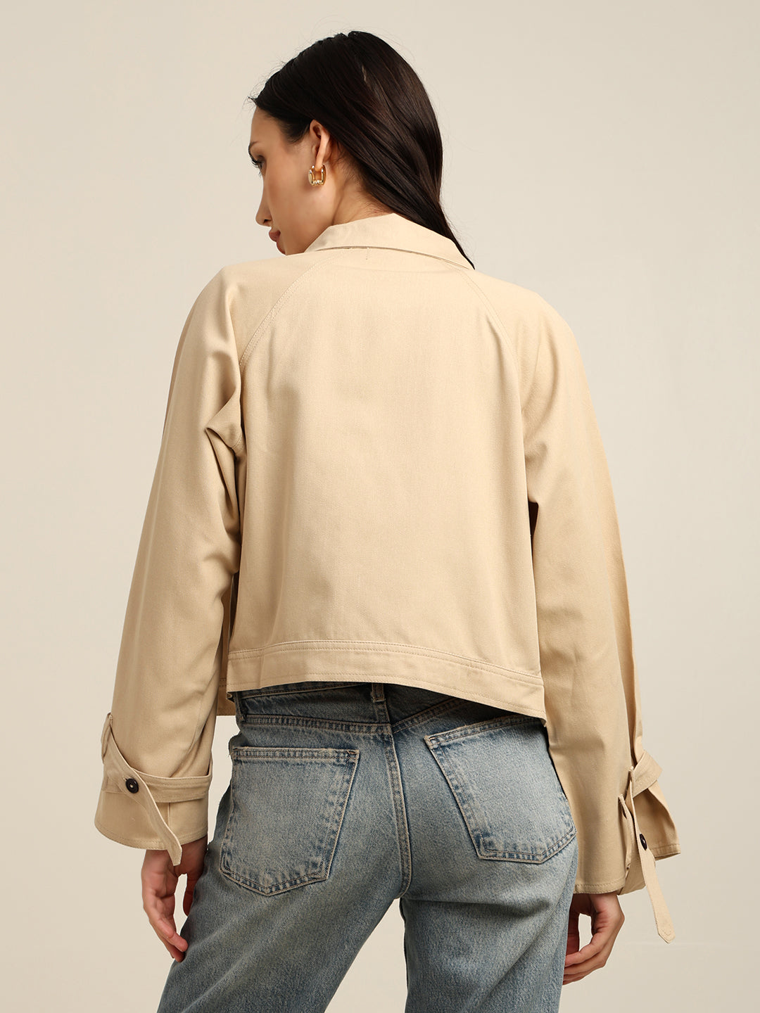 Women's 100% Cotton Twill Trench Jacket
