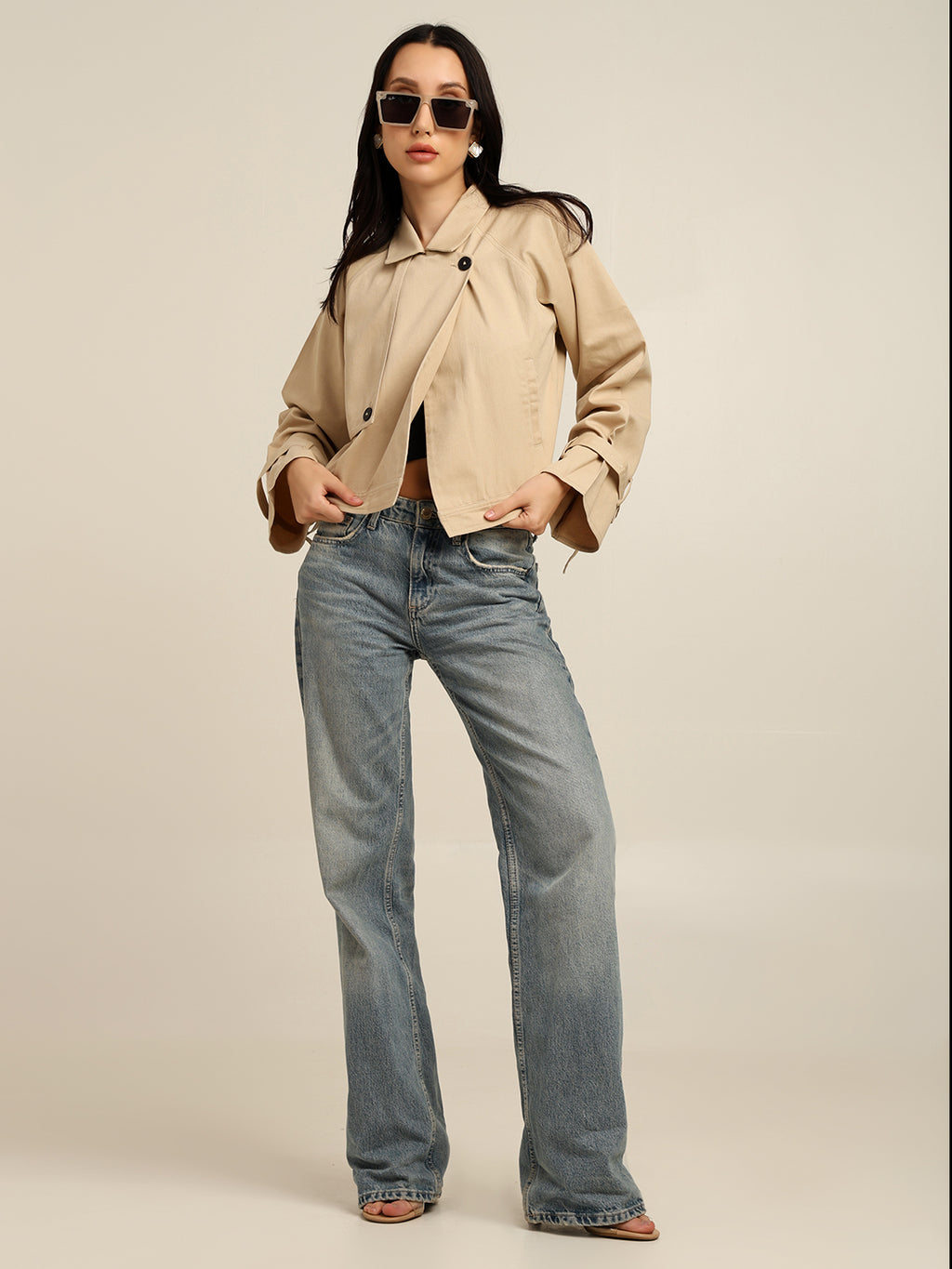 Women's 100% Cotton Twill Trench Jacket