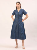Women's Denim Maxi Dress