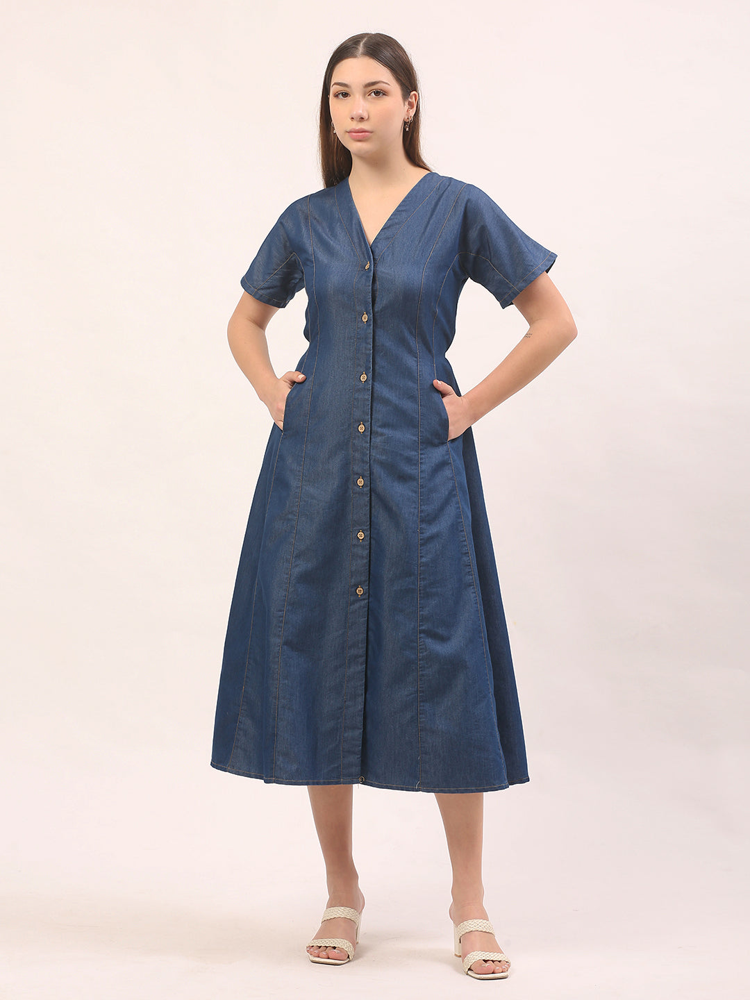 Women's Denim Maxi Dress