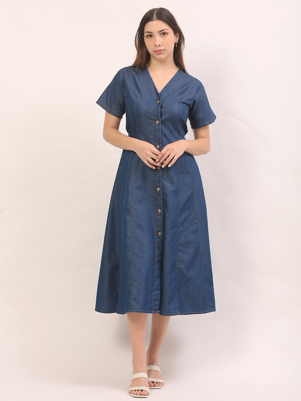 Women's Denim Maxi Dress