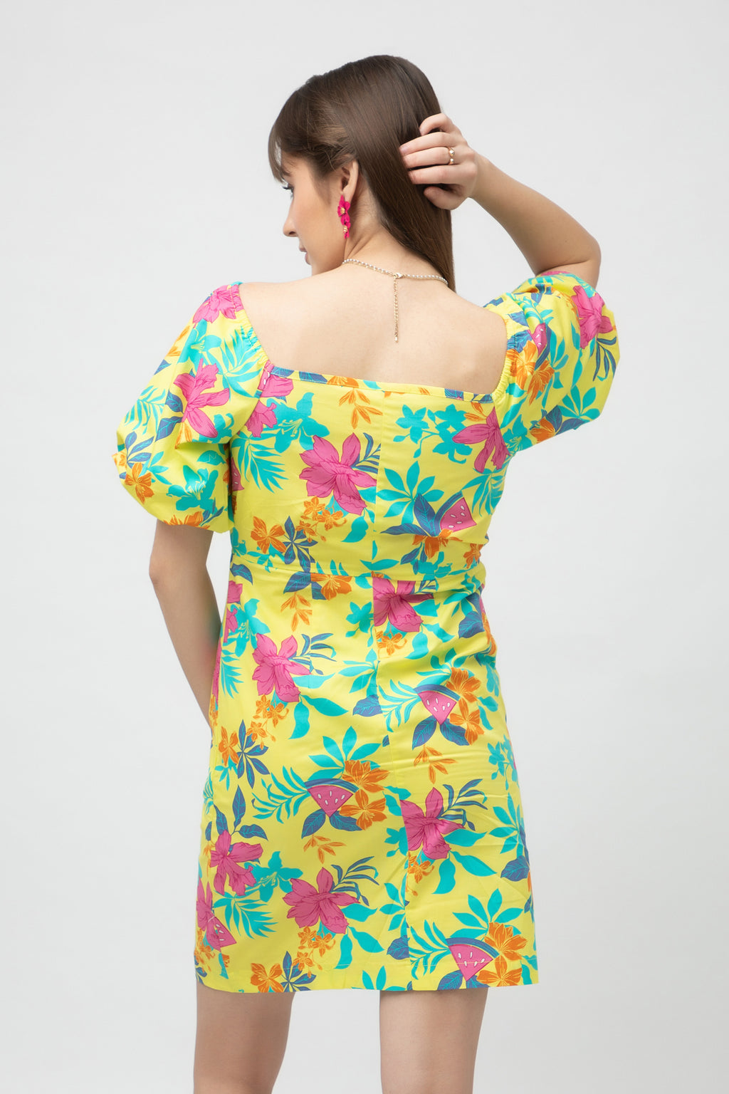 Women's Cotton Floral Printed A-Line Dress