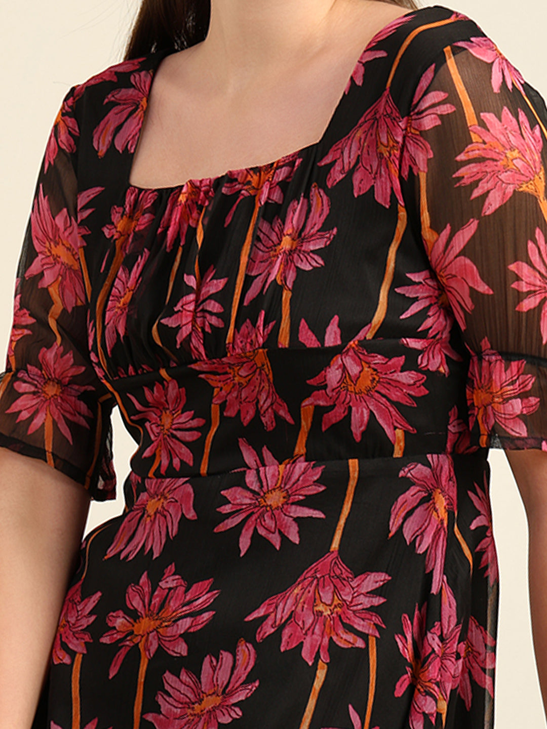 Women's Mini Flare Printed Dress