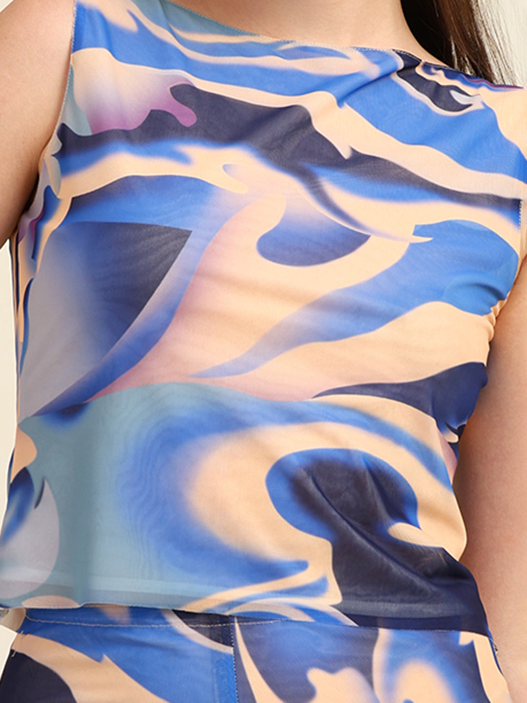 Women's Printed Mesh Co-ord Set