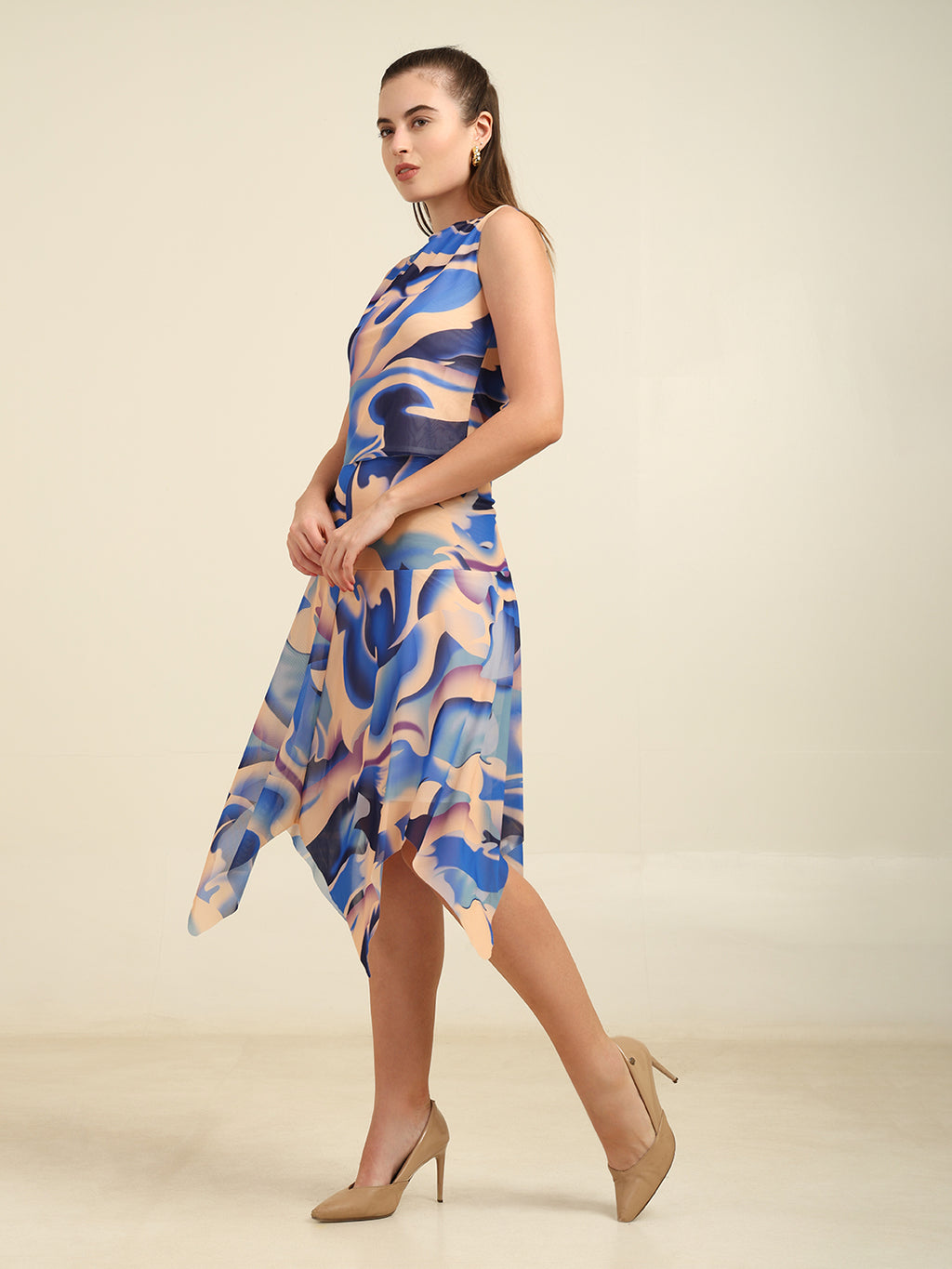 Women's Printed Mesh Co-ord Set