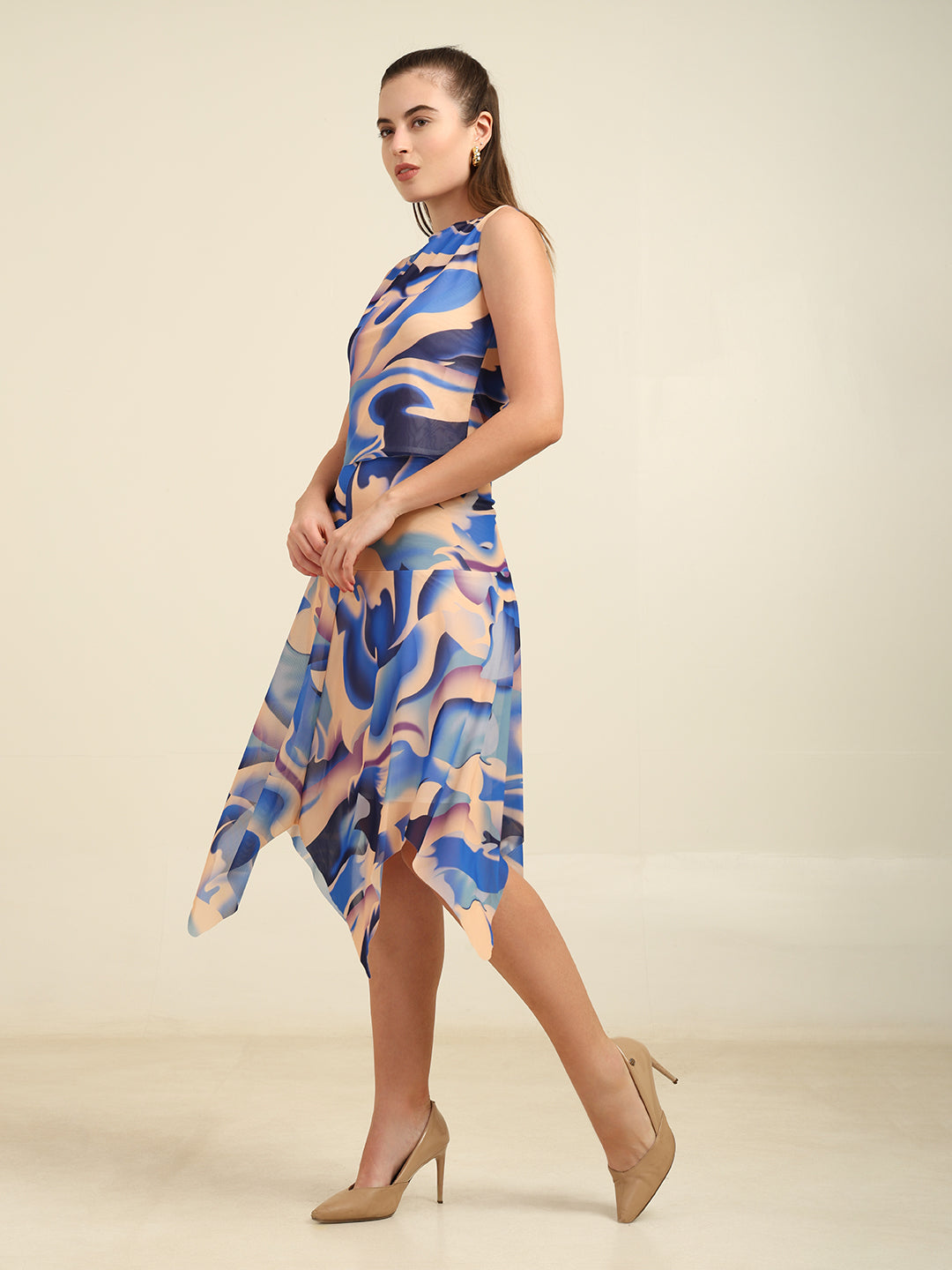 Women's Printed Mesh Co-ord Set