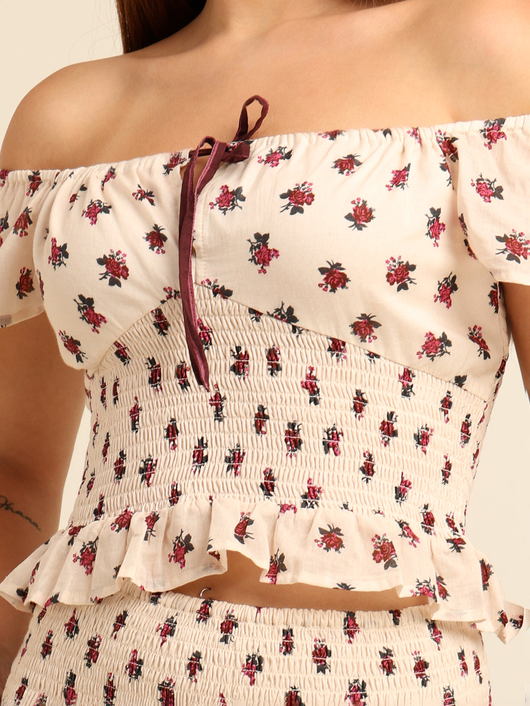 Women's Pure Cotton Printed Co-Ord Set