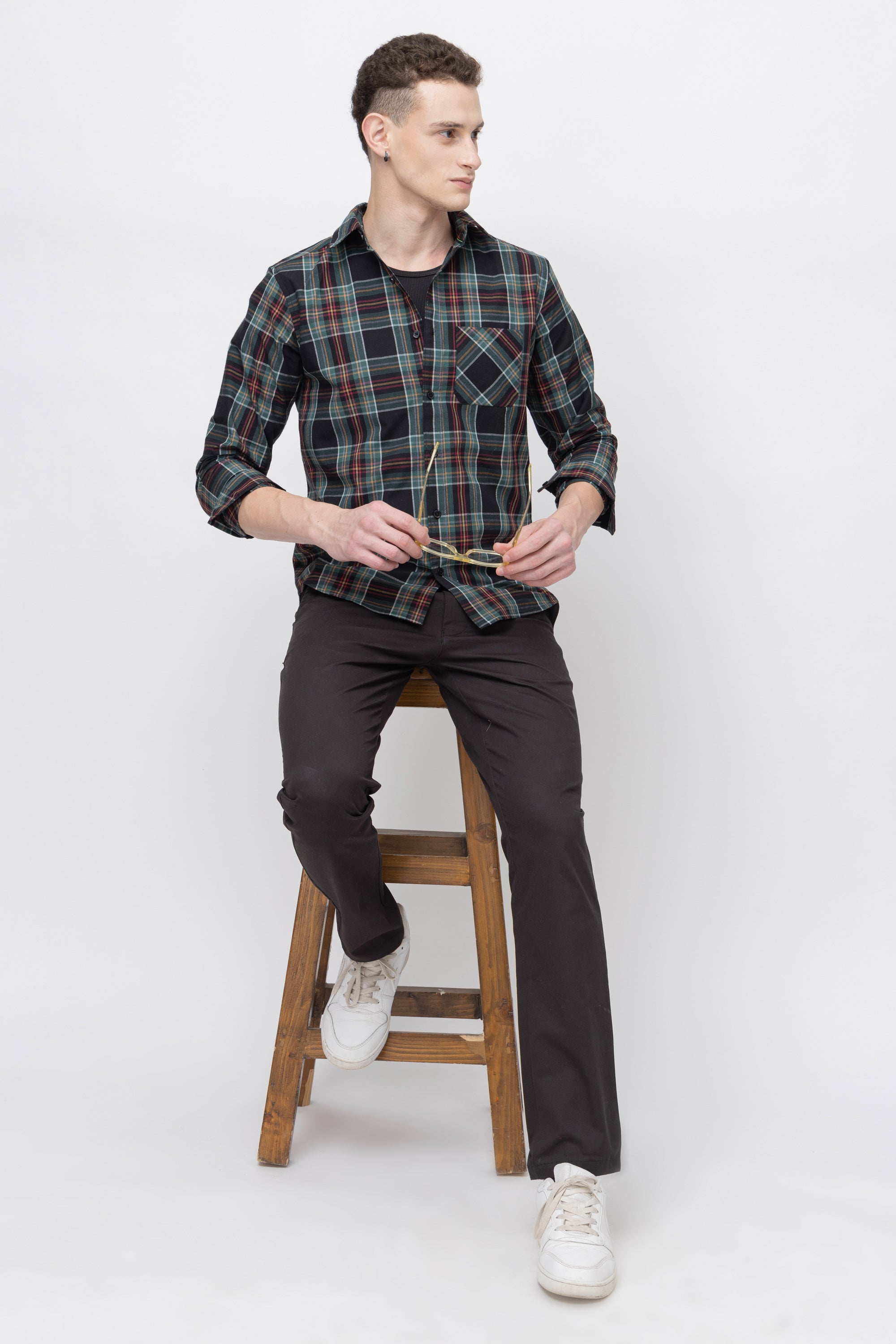 Men's Full Sleeve Check Cotton Shirt