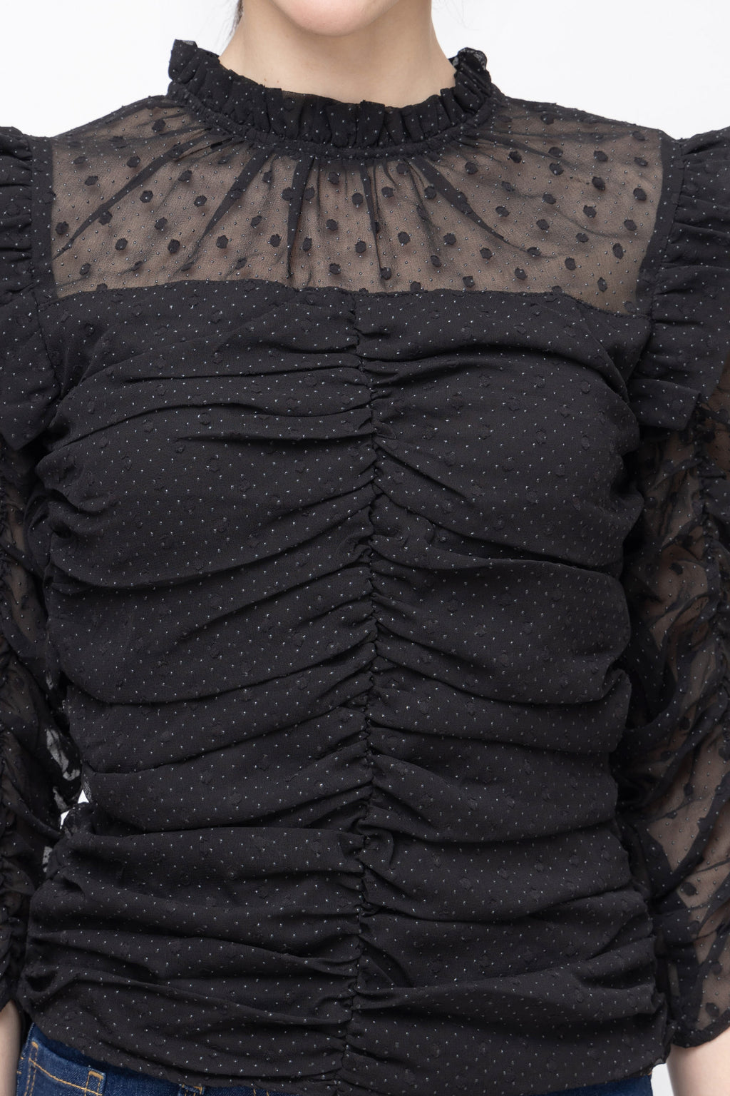 Women's Printed Chiffon Crop Top