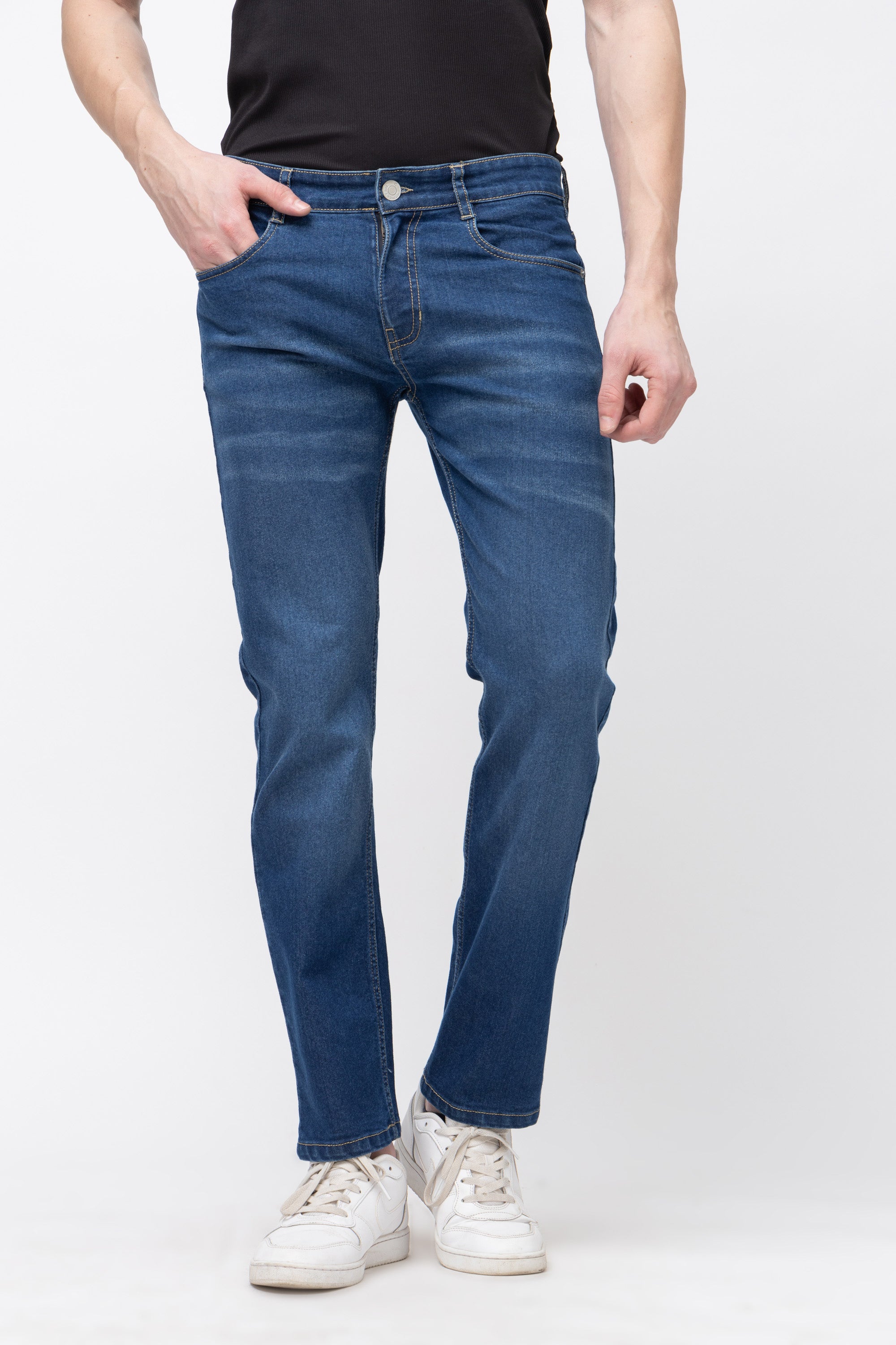 Men’s Slim Fit Dark Blue Denim Jeans