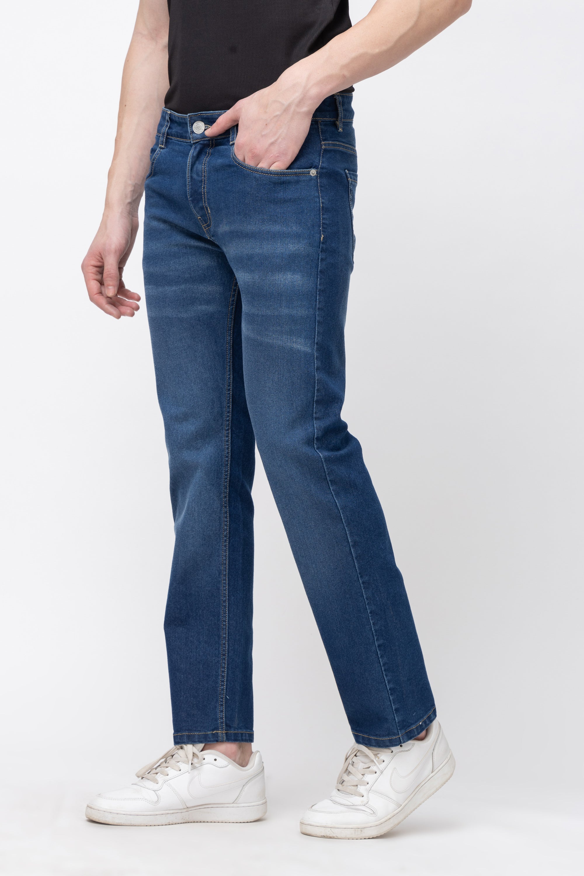 Men’s Slim Fit Dark Blue Denim Jeans