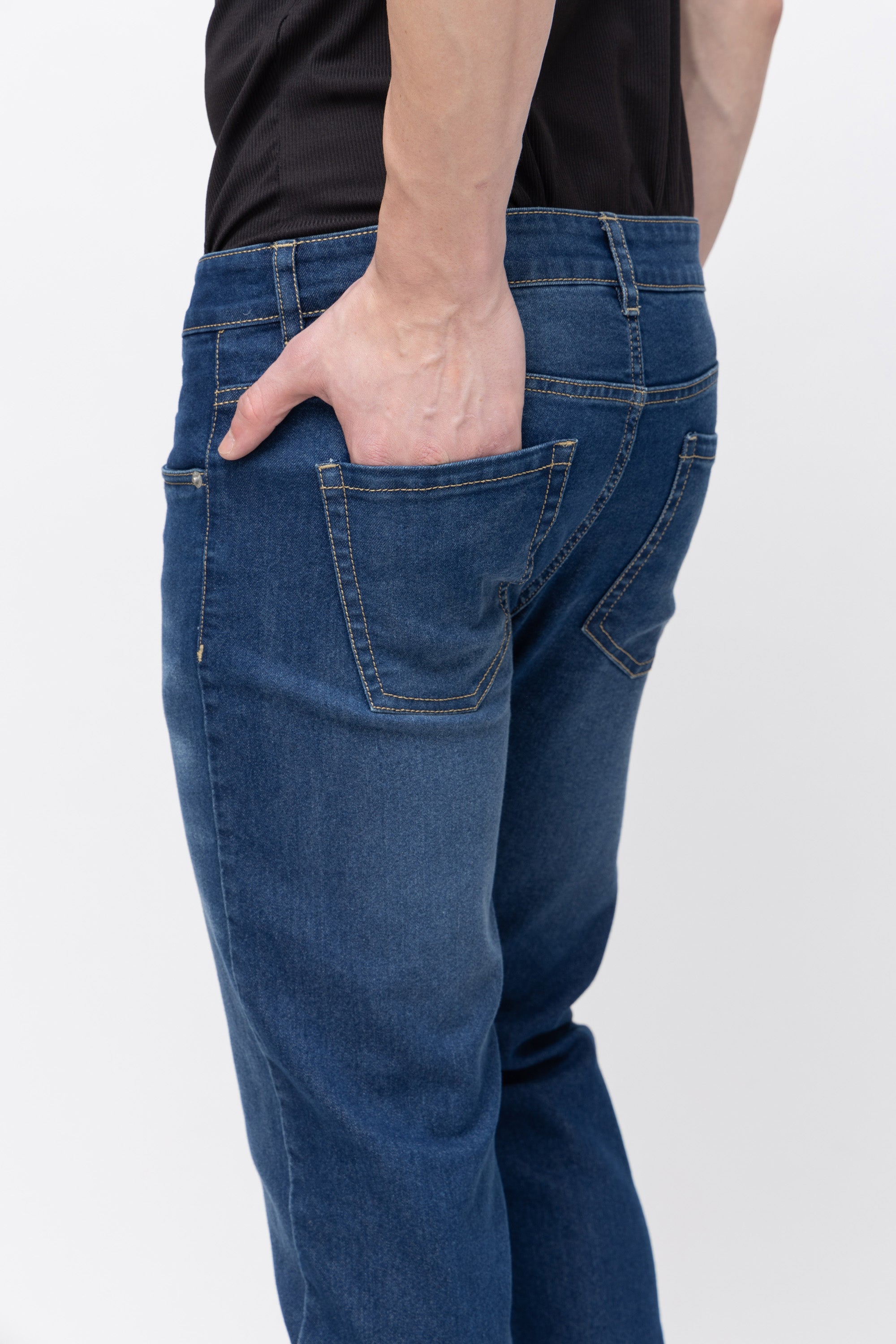 Men’s Slim Fit Dark Blue Denim Jeans