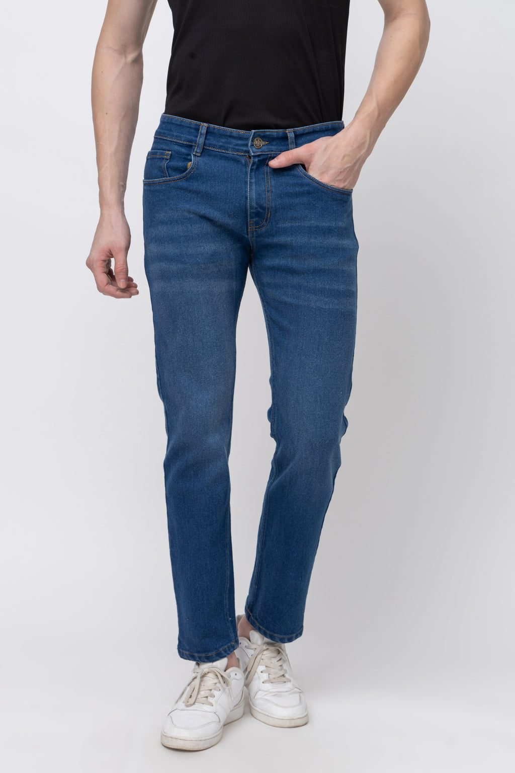 Men’s Slim Fit Dark Blue Denim Jeans