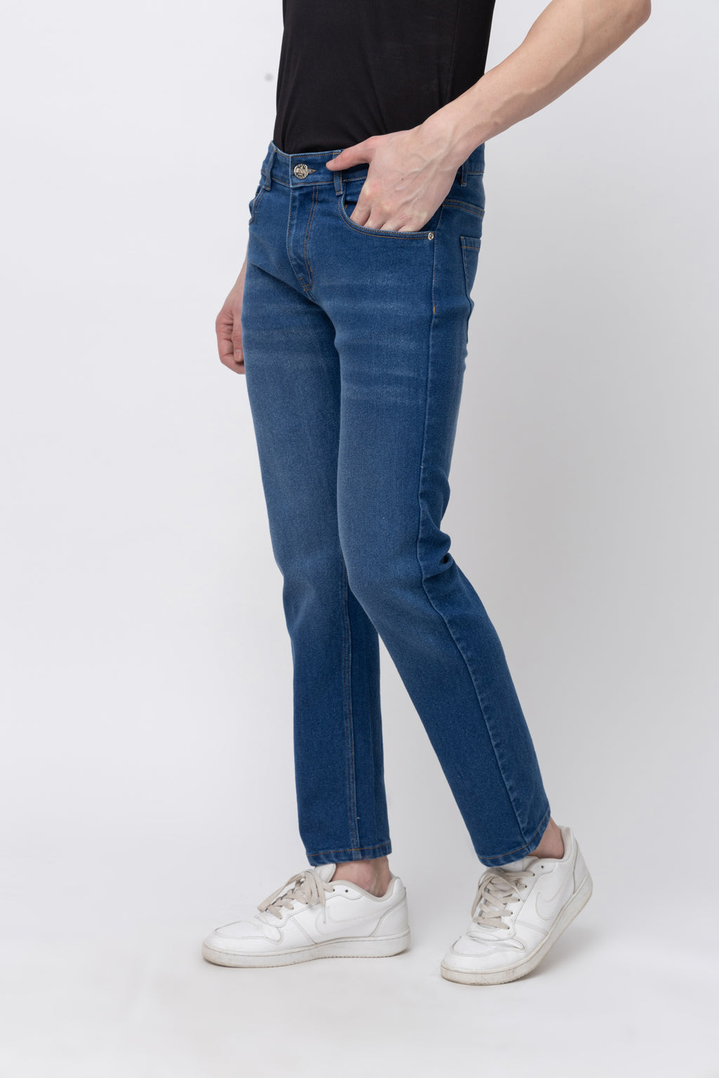 Men’s Slim Fit Dark Blue Denim Jeans