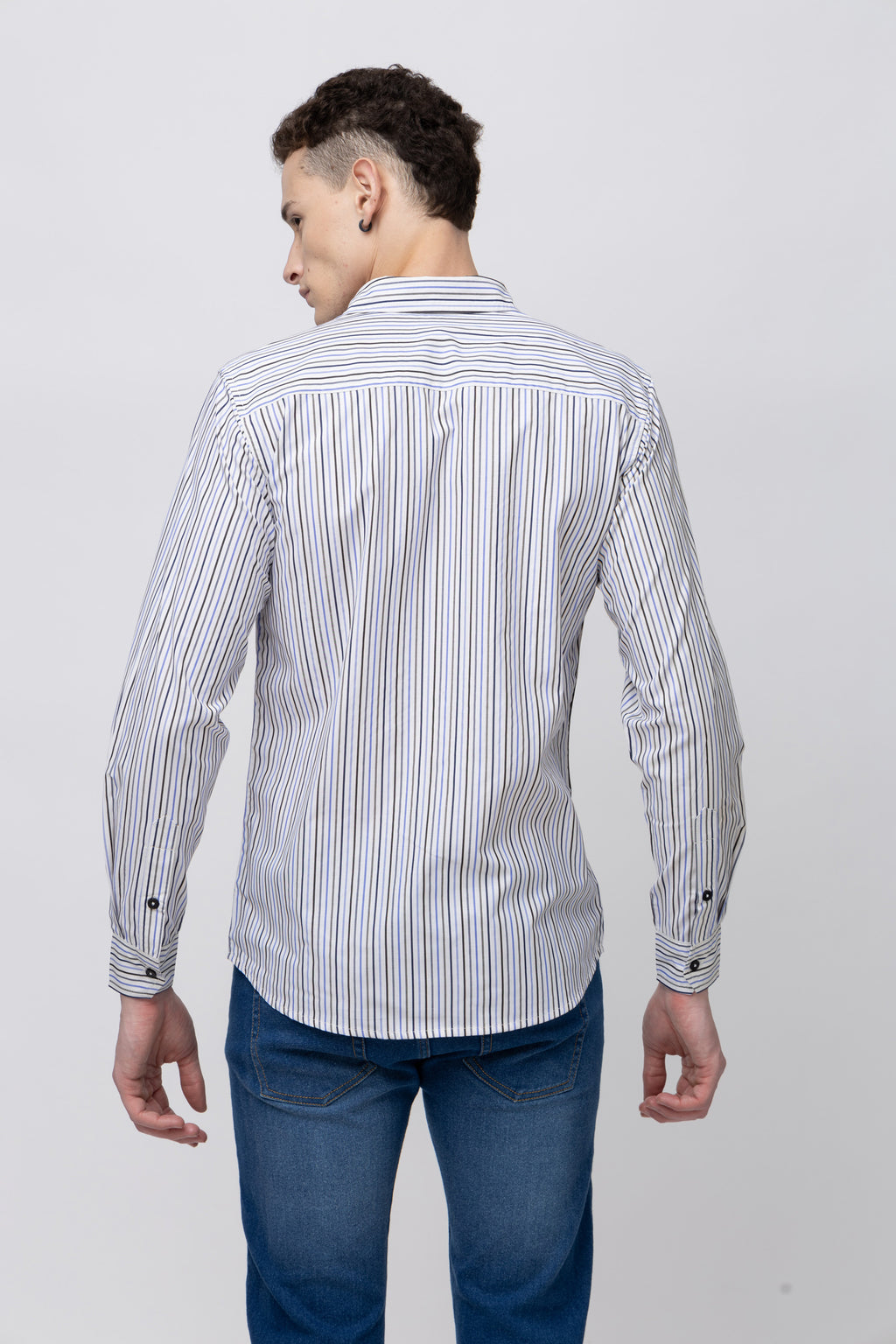 Men's Full Sleeve Striped Cotton Shirt