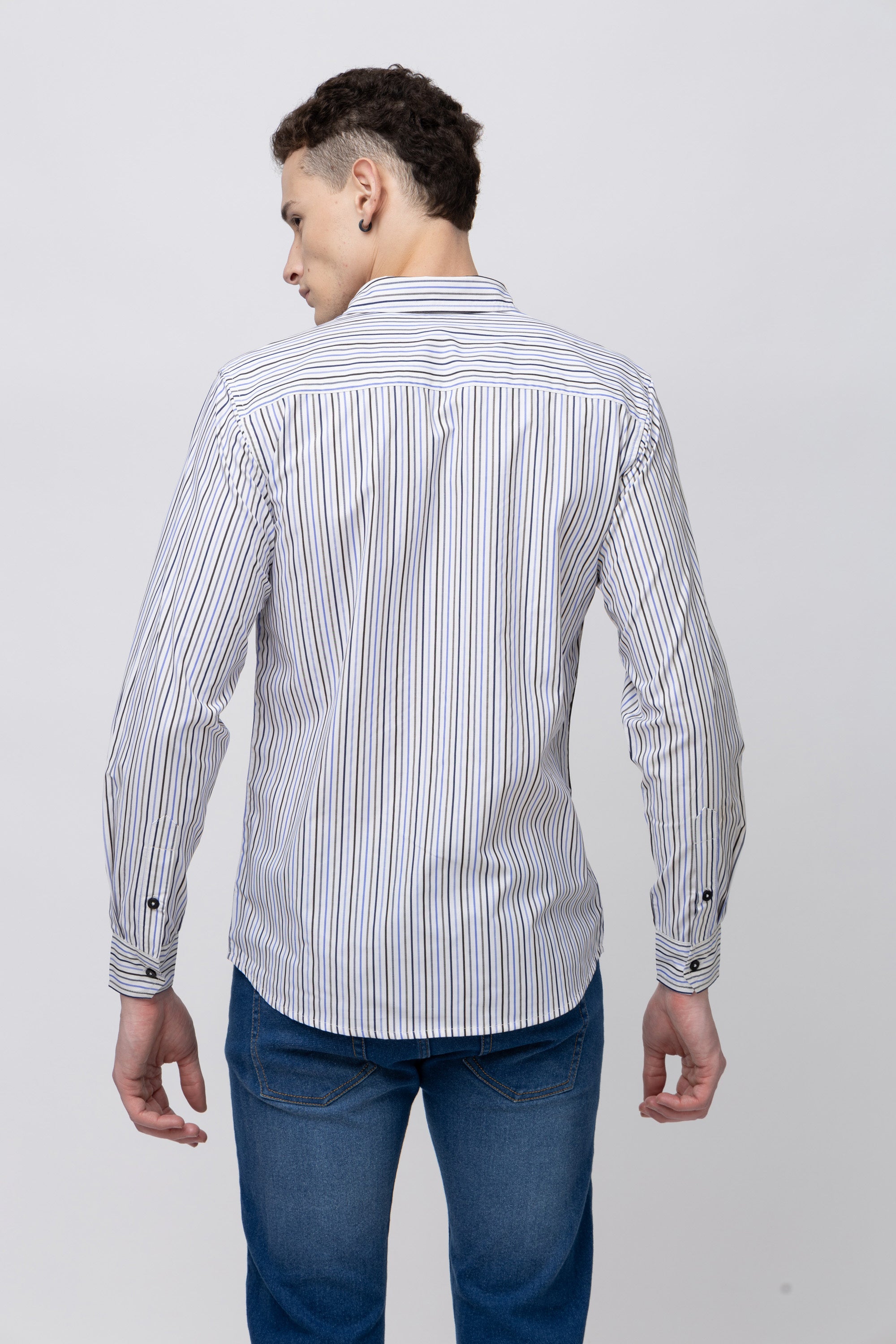 Men's Full Sleeve Striped Cotton Shirt