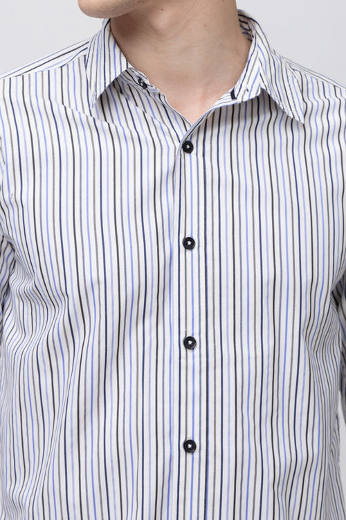 Men's Full Sleeve Striped Cotton Shirt