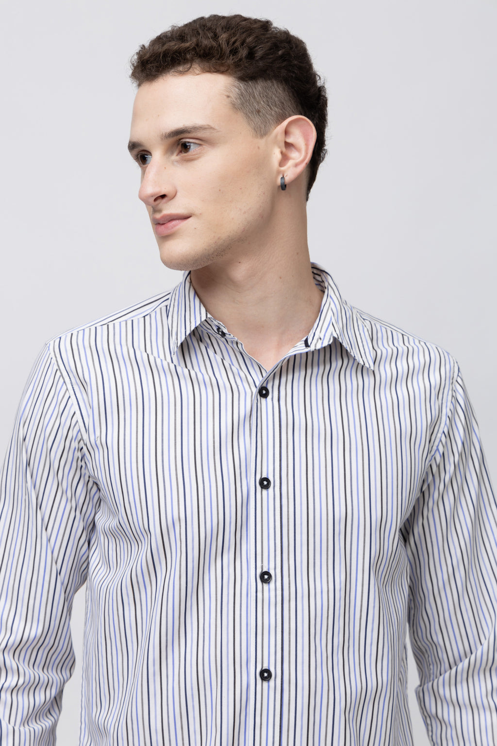 Men's Full Sleeve Striped Cotton Shirt