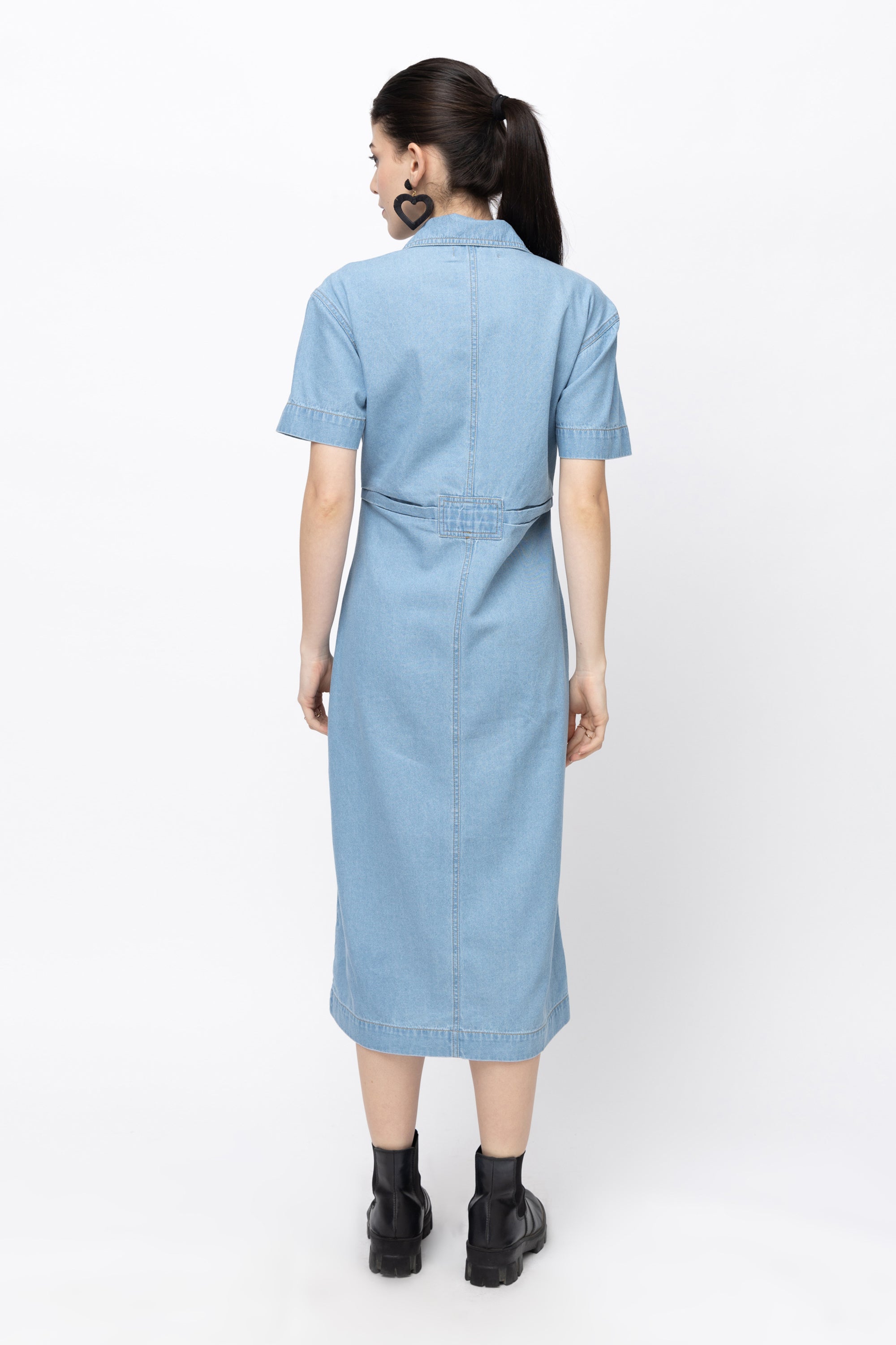 Women's Cotton Denim Maxi Dress