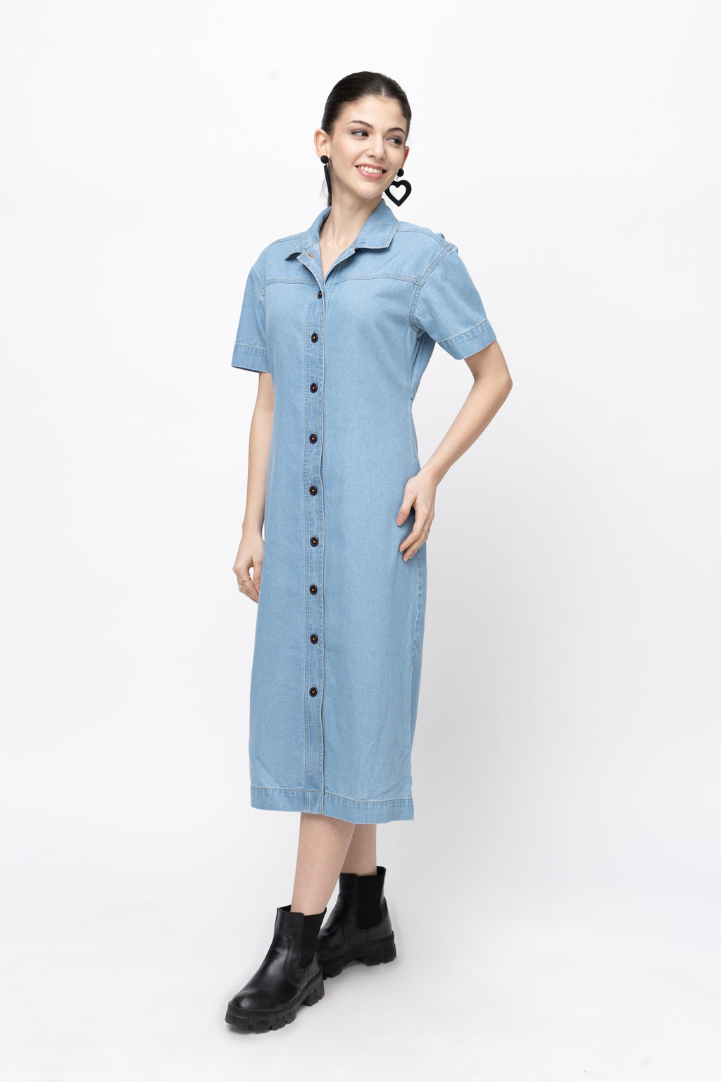 Women's Cotton Denim Maxi Dress