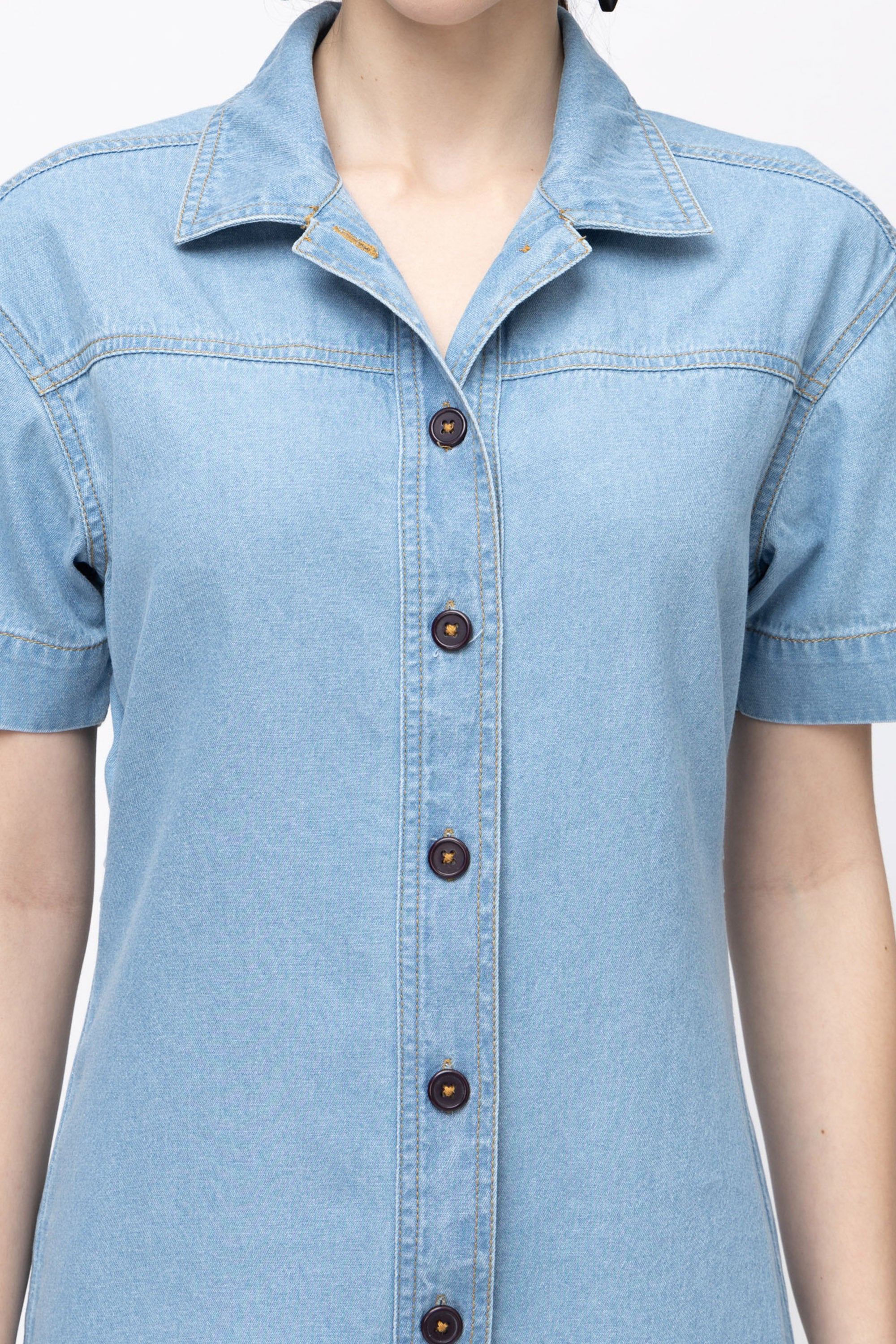 Women's Cotton Denim Maxi Dress