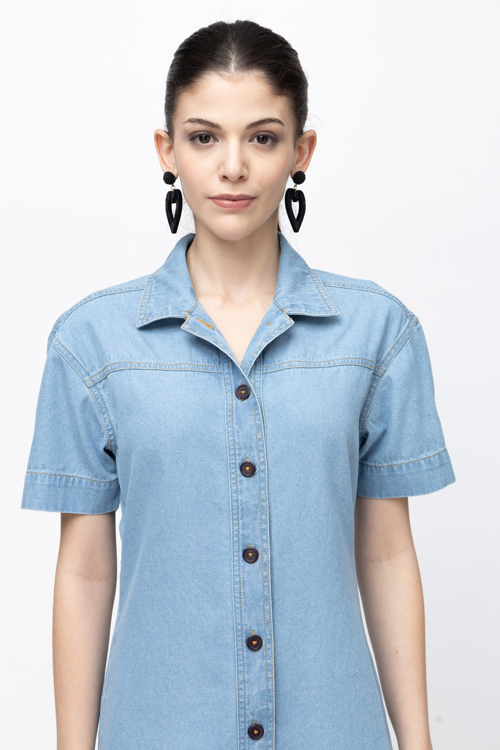 Women's Cotton Denim Maxi Dress