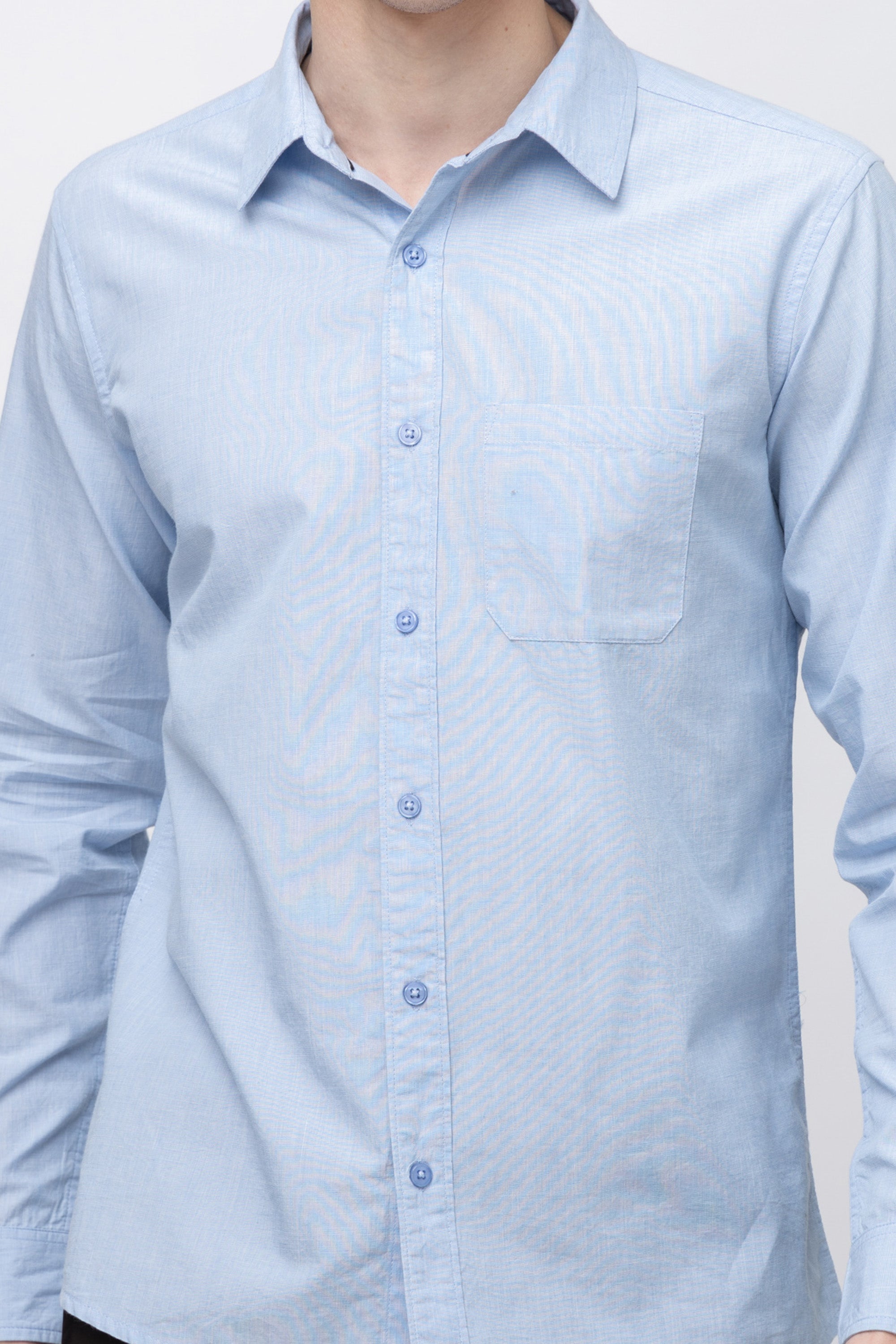 Men's Full Sleeve Lightblue Chambray Shirt