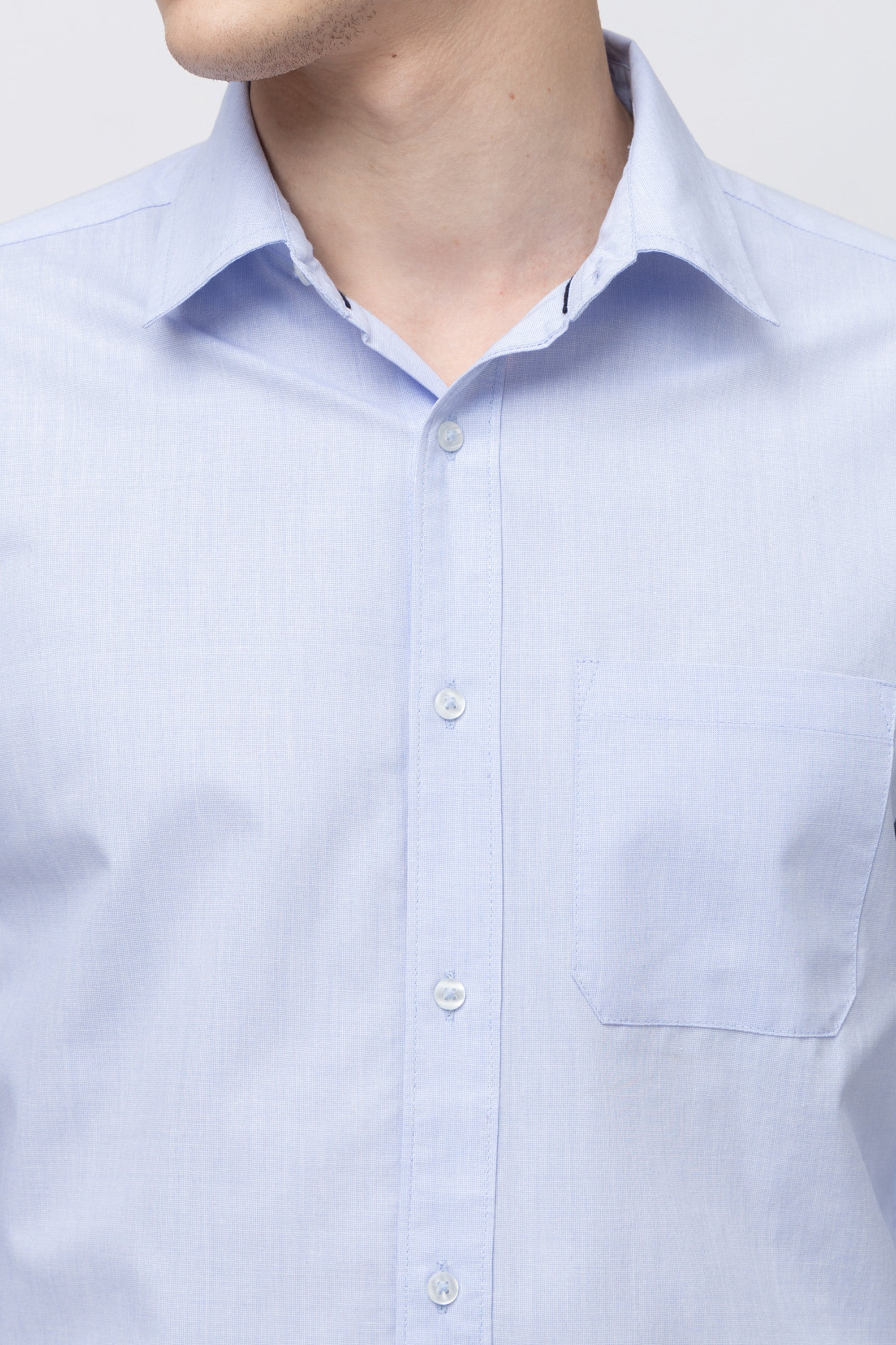 Men's Full Sleeve Lightblue Chambray Shirt