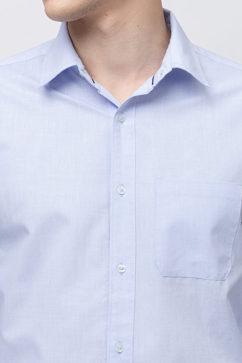 Men's Full Sleeve Lightblue Chambray Shirt