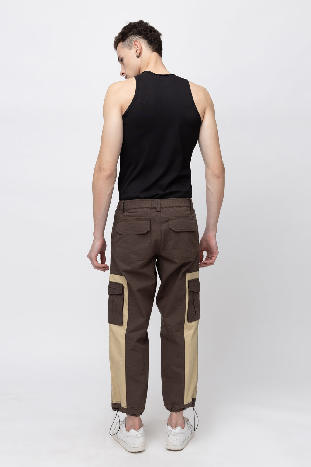 Men's Solid Jogger Style Cargo Pants