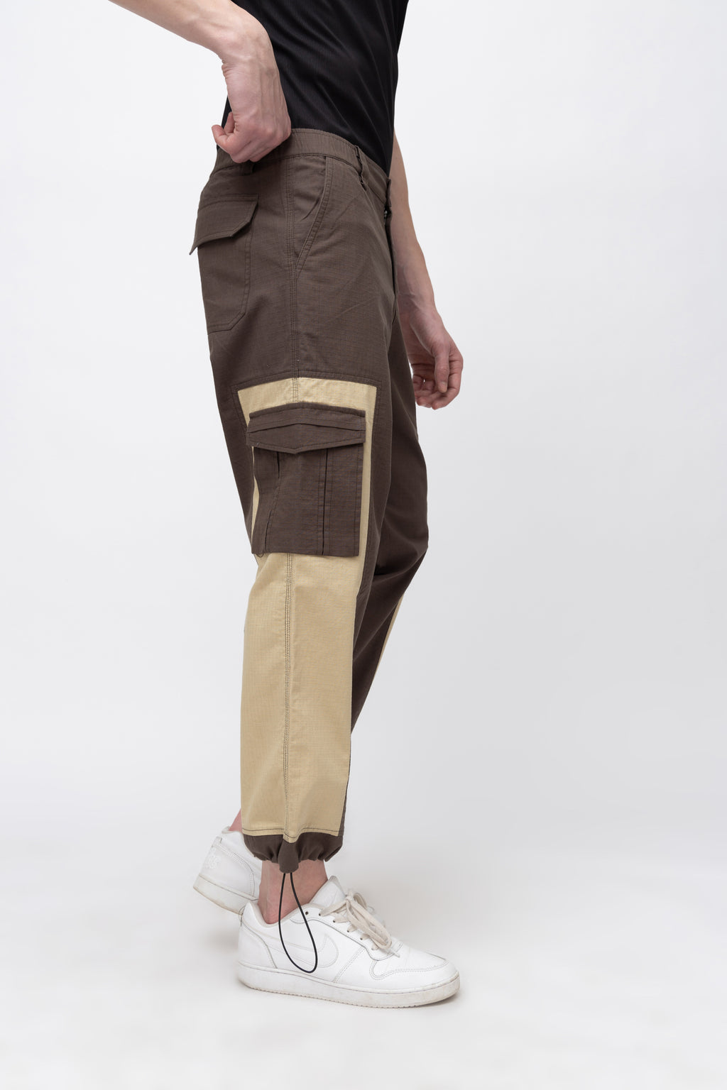 Men's Solid Jogger Style Cargo Pants