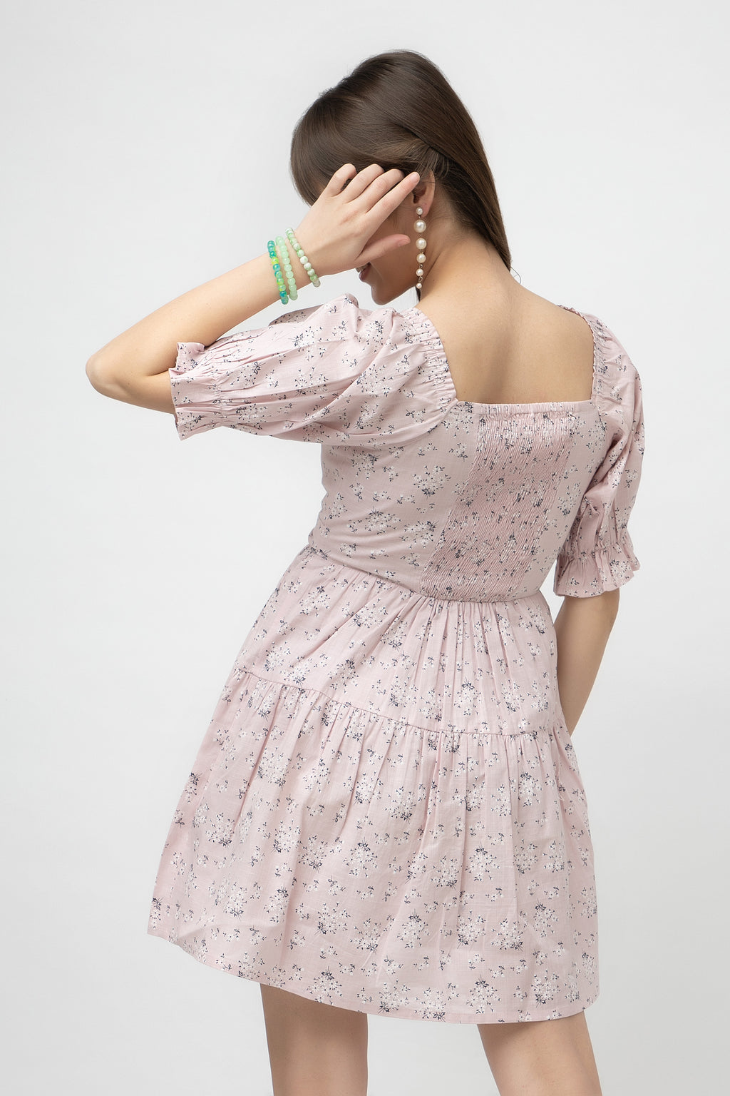 Women's Cotton Slub Printed Flared Dress