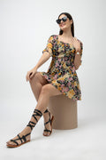 Women's Mini Flare Printed Dress
