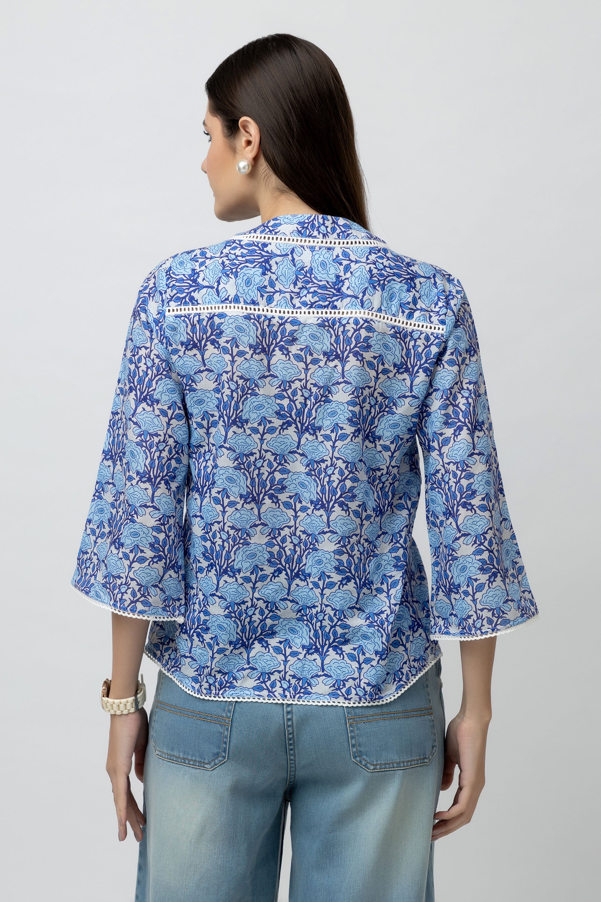 Women's Cambric Printed Top