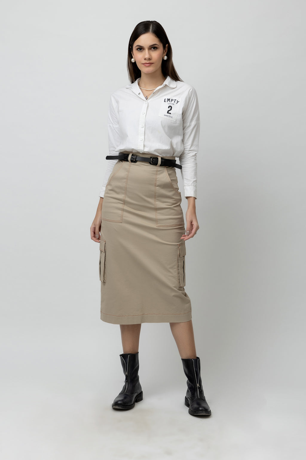 Women's Twill Cargo Skirt