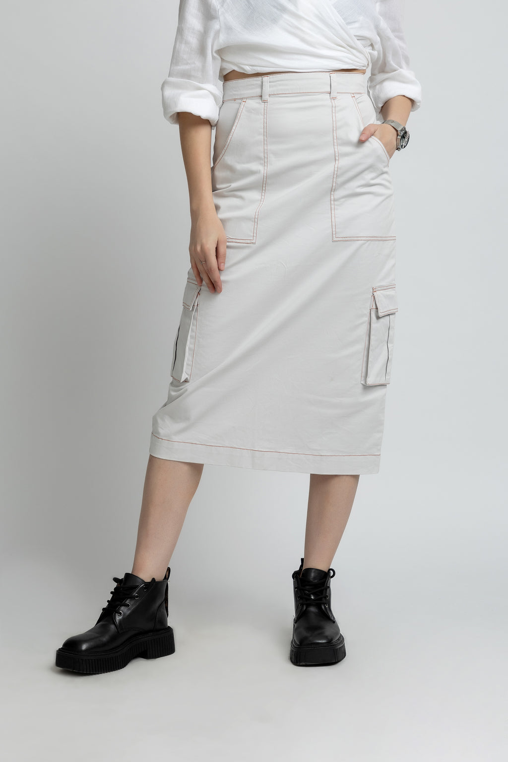 Women's Twill Cargo Skirt