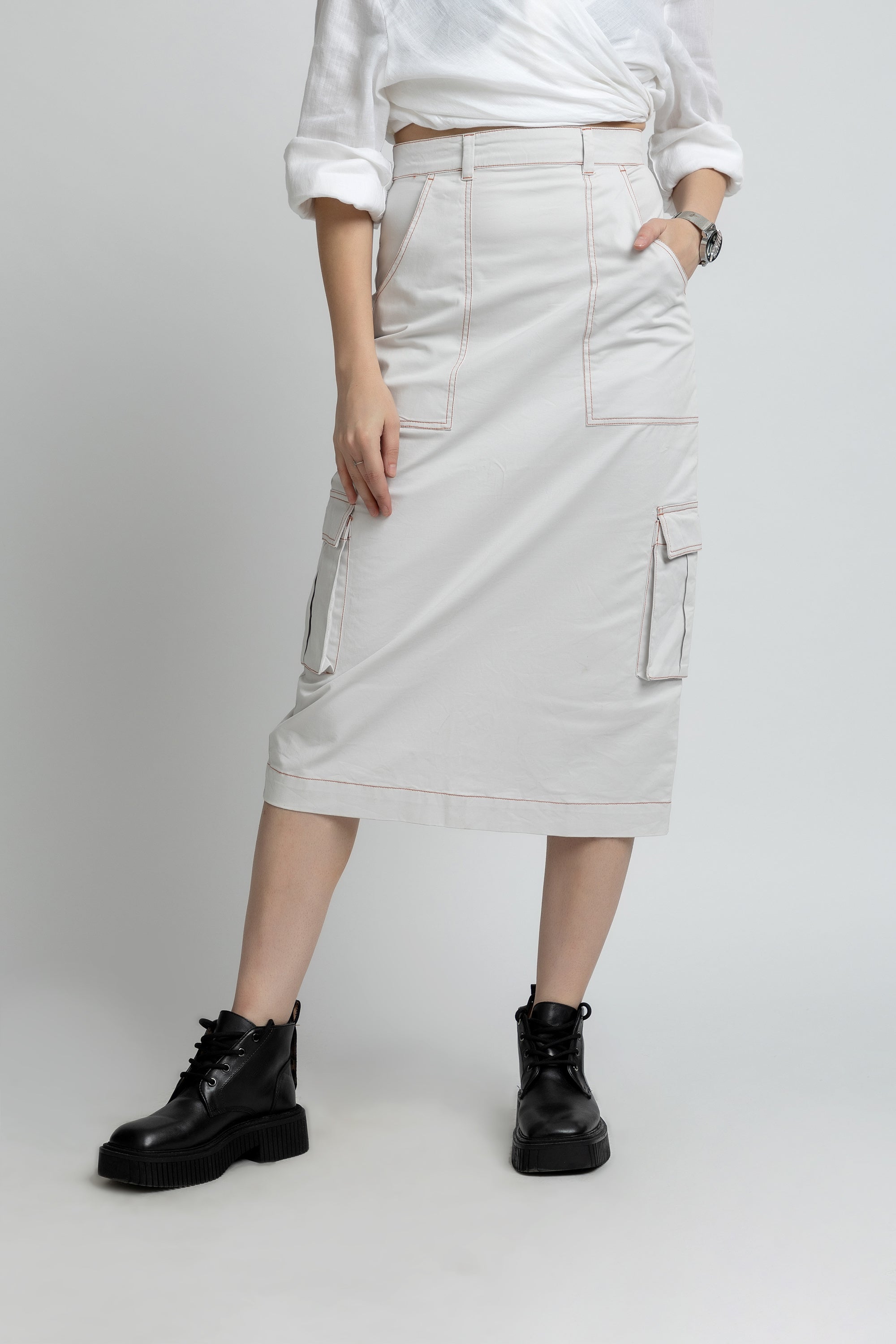 Women's Twill Cargo Skirt