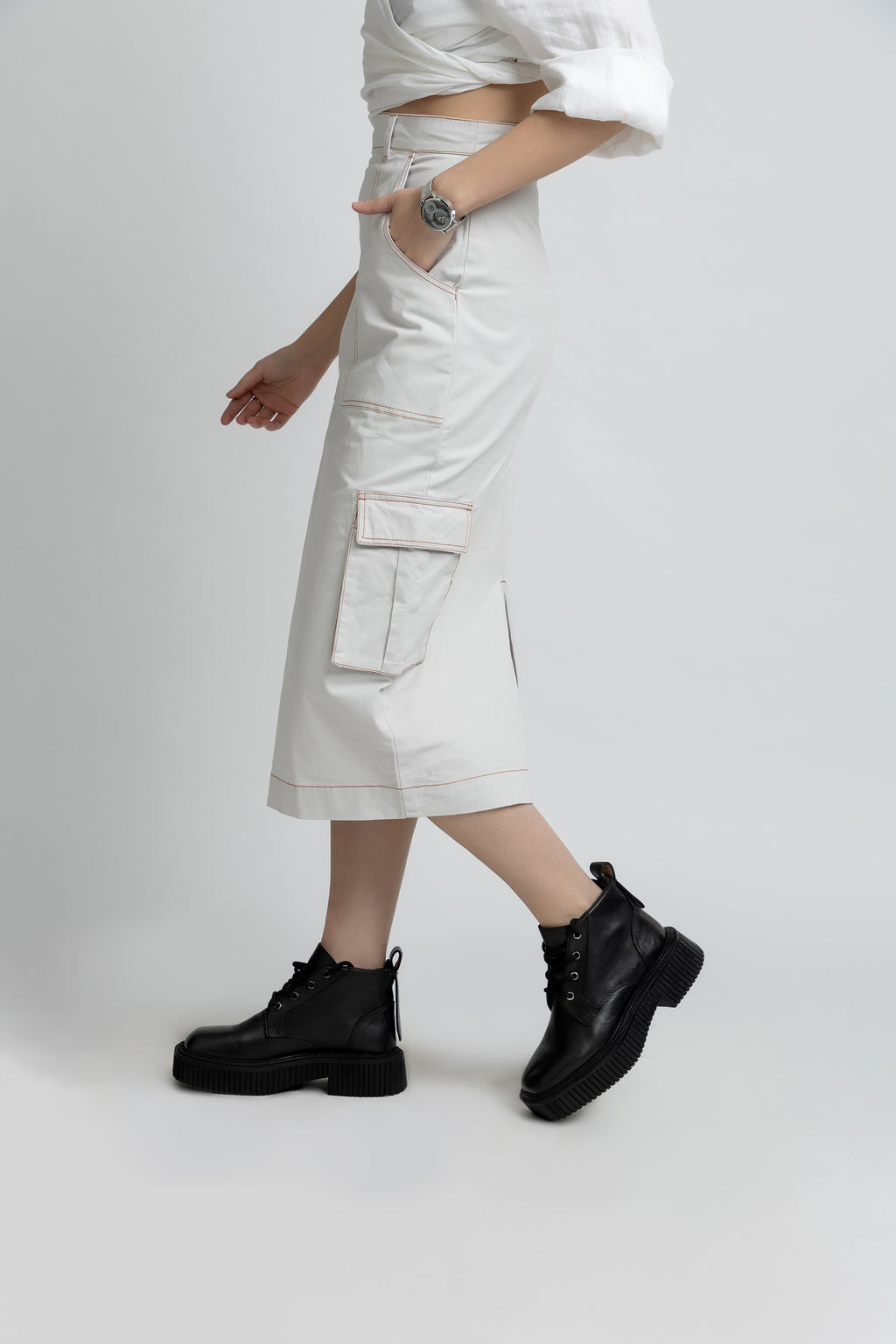 Women's Twill Cargo Skirt