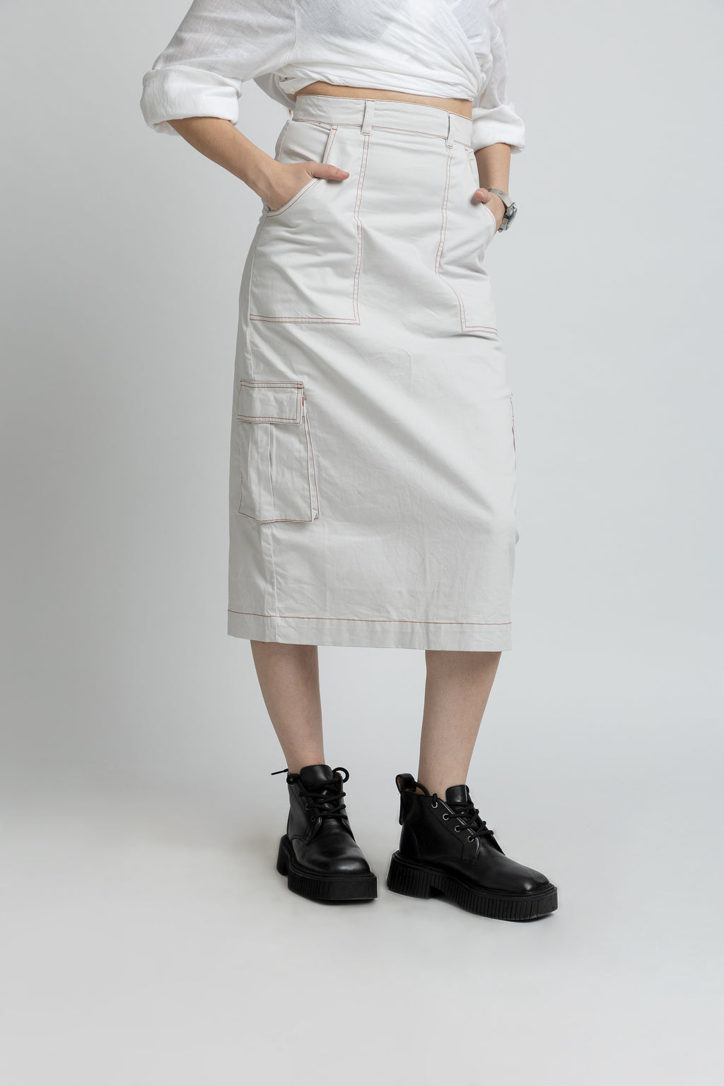Women's Twill Cargo Skirt