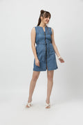 Women's Tencel Denim Knee-Length Dress