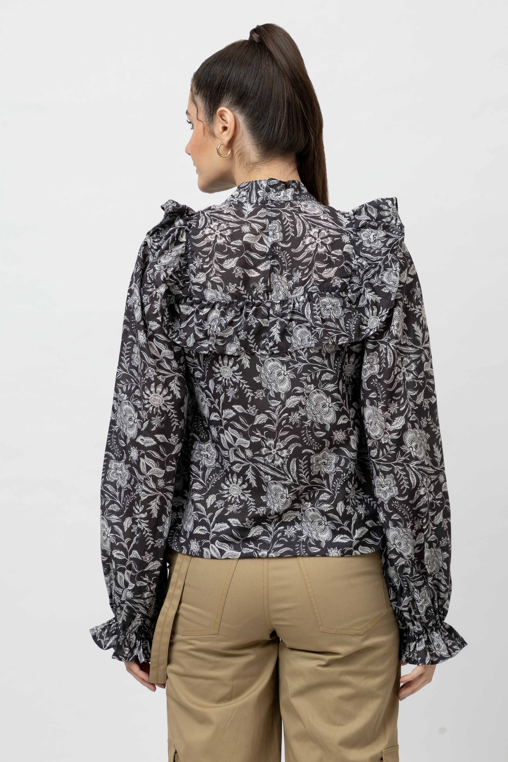 Women's Printed Cambric Top