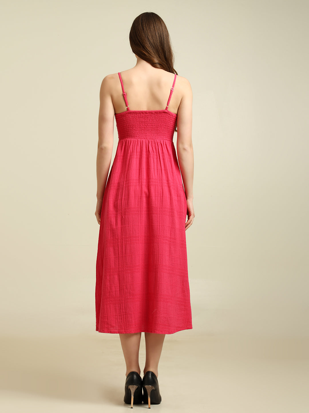 Women's Cotton Slub Cutout Maxi Dress