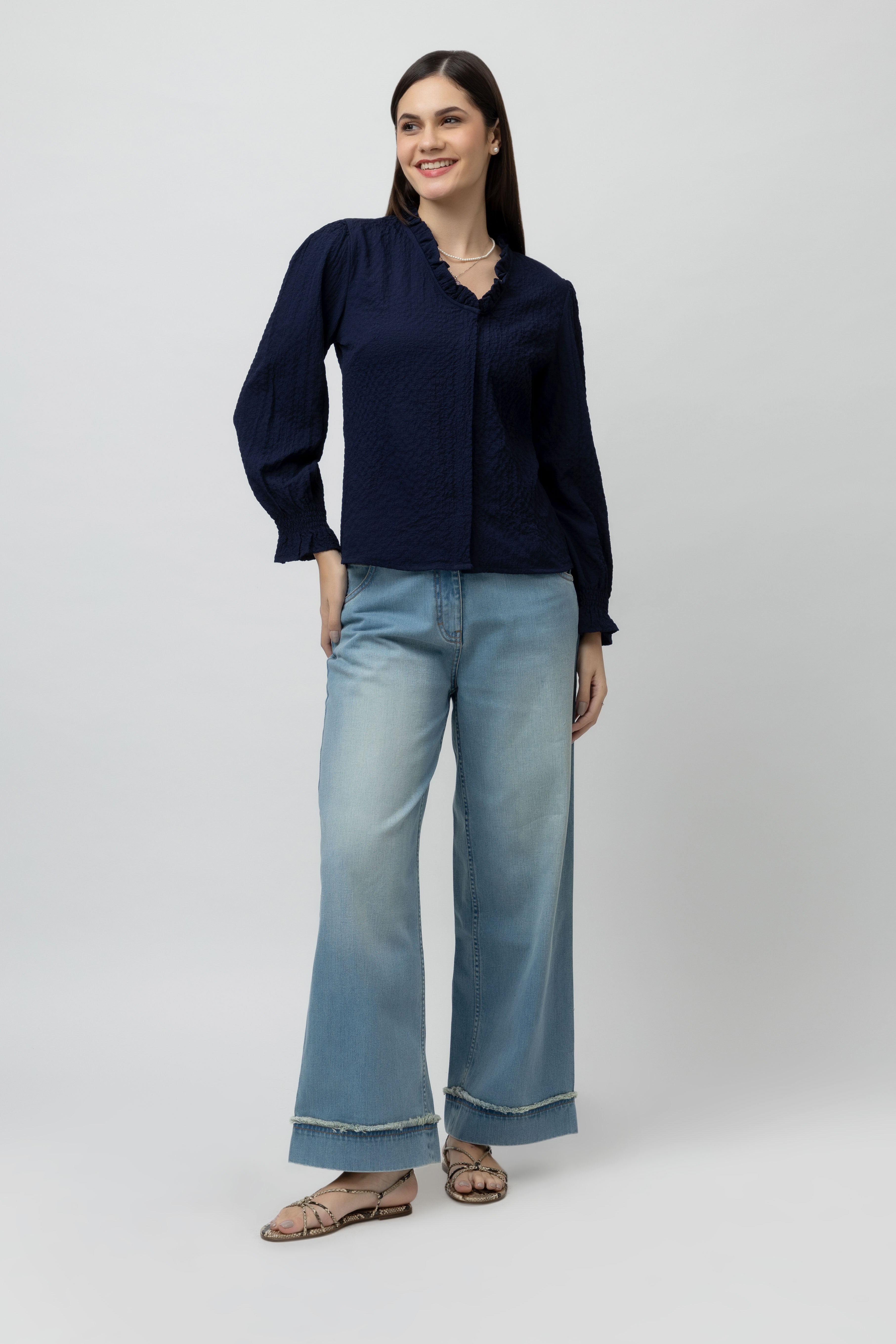 Women's full sleeve V-Neck Top