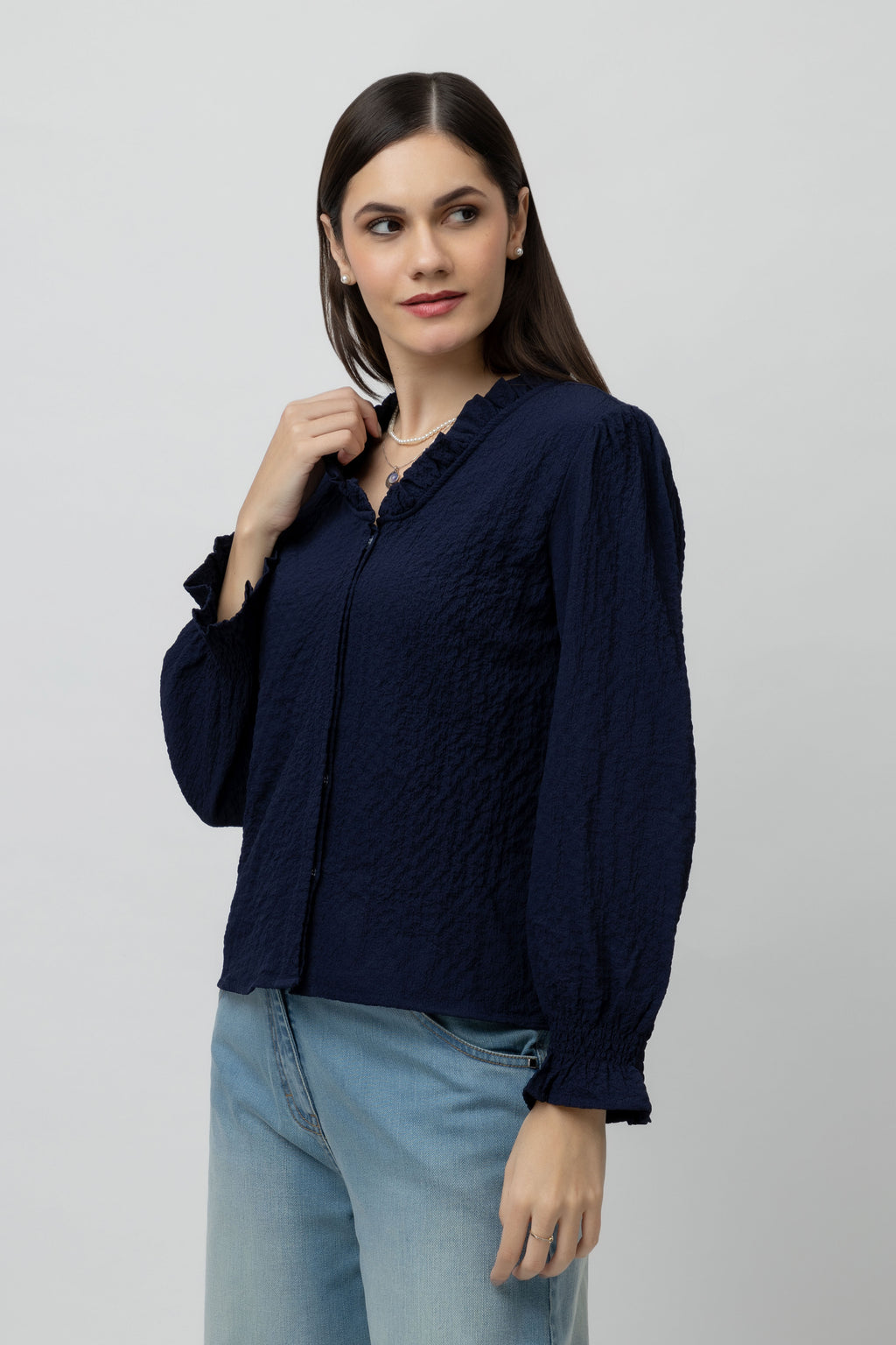 Women's full sleeve V-Neck Top
