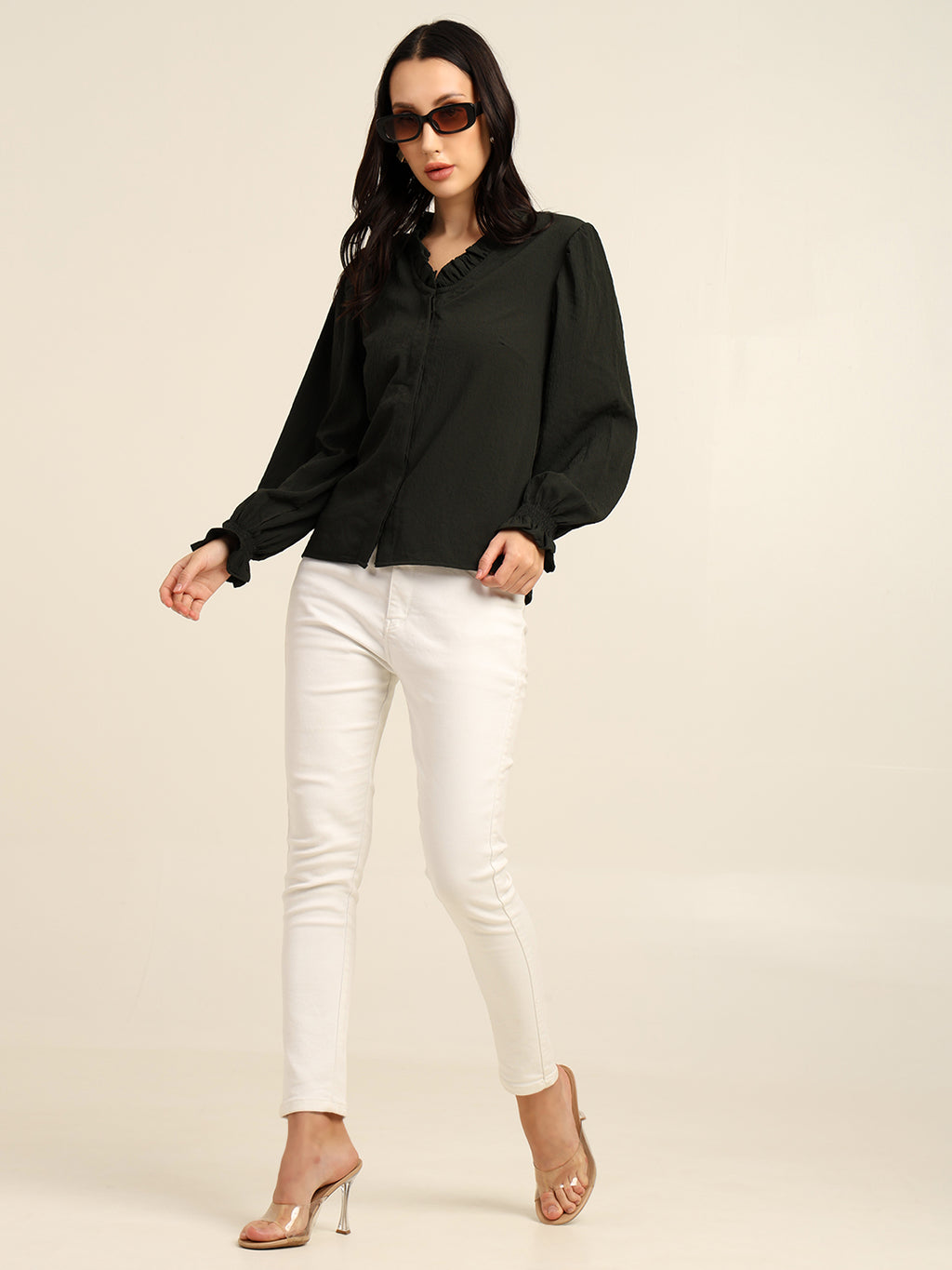 Women's Full Sleeve V-Neck Top