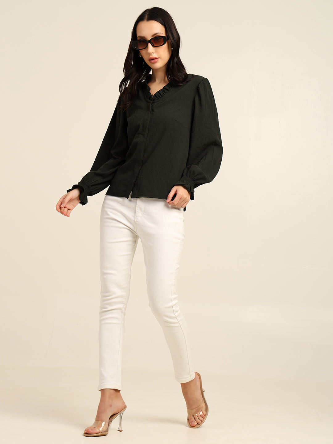 Women's Full Sleeve V-Neck Top