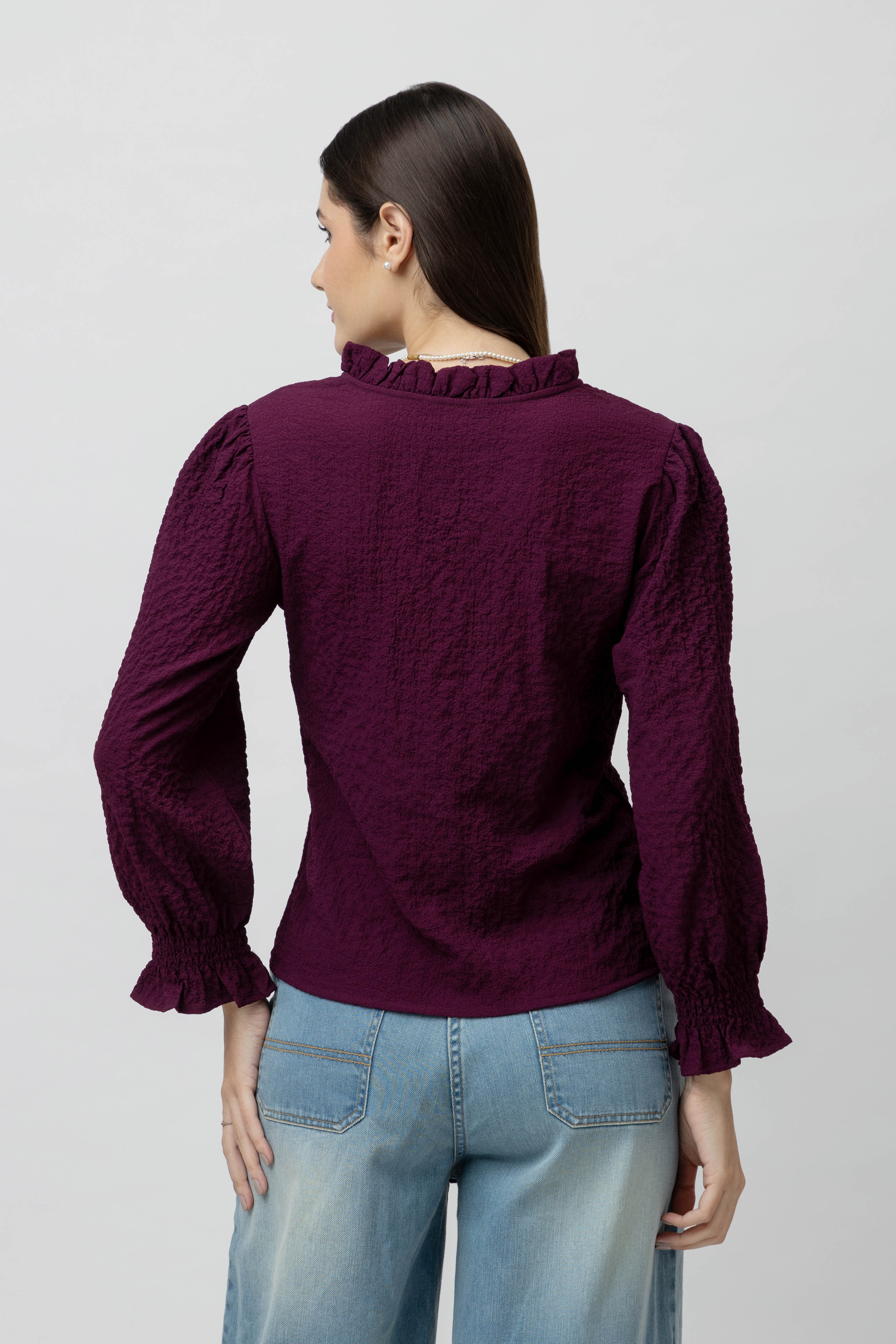 Women's Full sleeve V-Neck Top